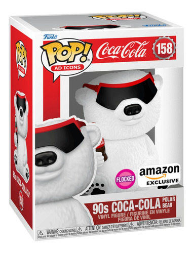 Oso Polar Coca Cola Flocked Funko Pop 158 / Exclusivo Amazon