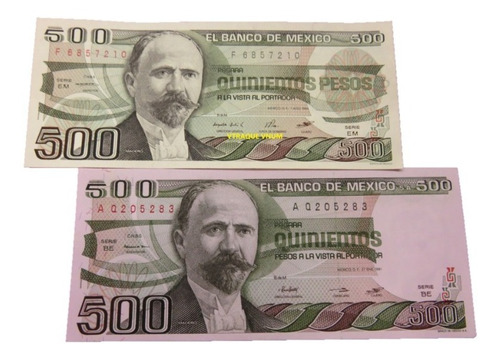 Billete 500 Pesos Madero Calendario Azteca Par De Variedades