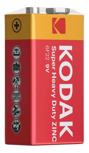 Pila 9v Kodak Super Heavy Duty Zinc
