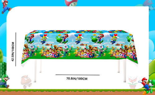 Mantel de Super Mario 3 piezas 108x180cm InBoxxyart MLA-011 rectangular