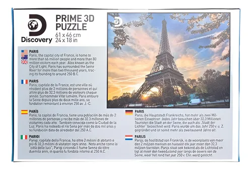 Puzzle Torre Eiffel Paris Rompecabezas 500 Pcs Discovery 3d
