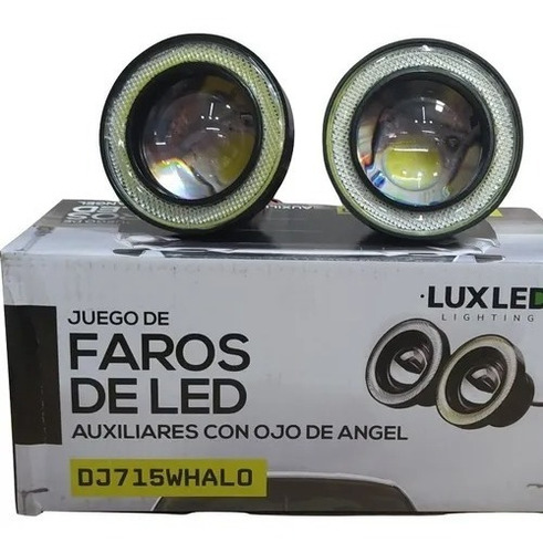 Faros Led 7.5cm Ojo De Ángel Y Lupa 12v Auto 4x4 Moto