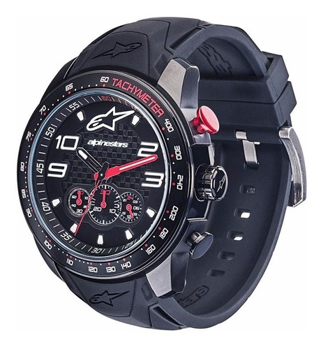 Relógio Alpinestars Tech Chrono Preto Pulseira Silicone