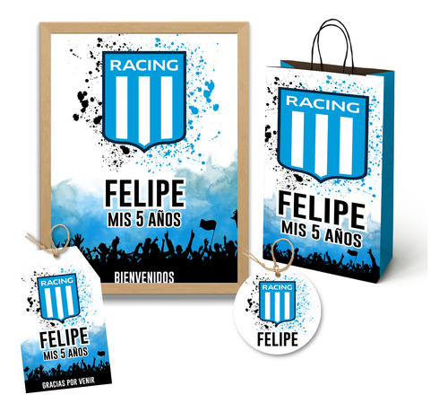 Kit Imprimible Racing Club - Personalizado