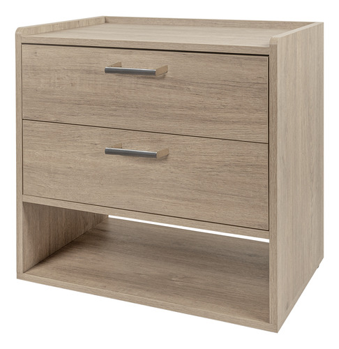 Buro Para Recamara Mesa De Noche Diseño Moderno Minimalista Acabado Mate Color Avellana