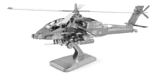 Mini Rompecabezas Metal 3d Helicóptero Ah 64 Apache Armar