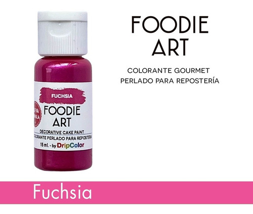 Imagen 1 de 8 de Colorante Cremoso Perlado Fucsia Foodie Art Comestible