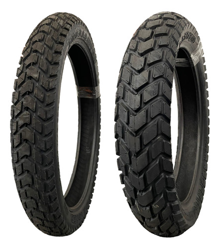 Par Pneu Mt60 90/90-19 + 110/90-17 Pirelli Com Câmara