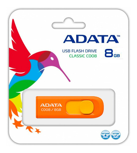 Pendrive 8 Gb 2.0 Naranjo - Adata