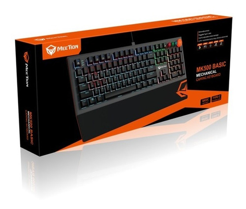 Teclado Escritorio Mecanico Gamer + Rgb Meetion Mk500