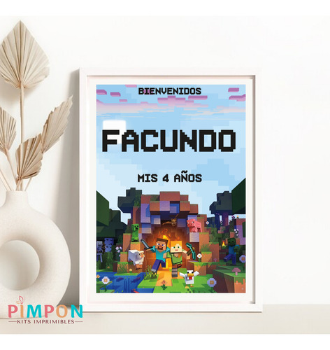 Kit Imprimible Minecraft - Textos Editables