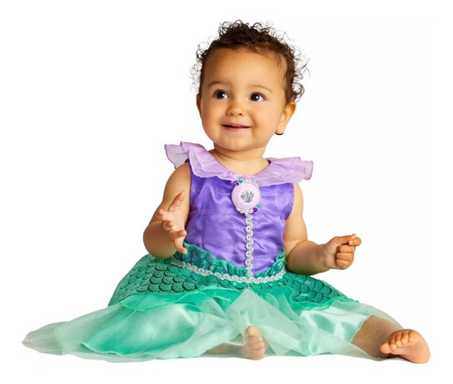 Disfraz Vestido Ariel Sirenita De Bebe Original Disney Store