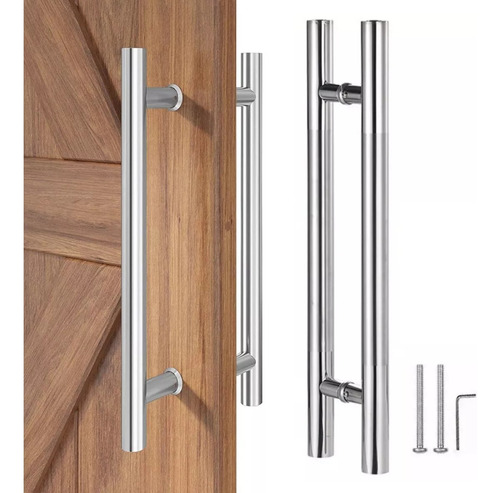 Jaladera Tipo H 60cm Puerta Aluminio, Vidrio Y Madera