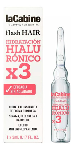 La Cabine Ampolleta Capilar Hidratación Hialurónico X3 5ml