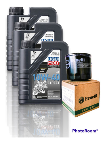 Kit Mantencion Benelli Aceite 10w40 Liqui Moly + Filtro 