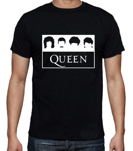 Remera Queen 01 (negra) Ideas Mvd