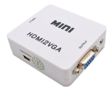 Conversor Adaptador Hdmi Hembra A Vga Hembra Mas Audio