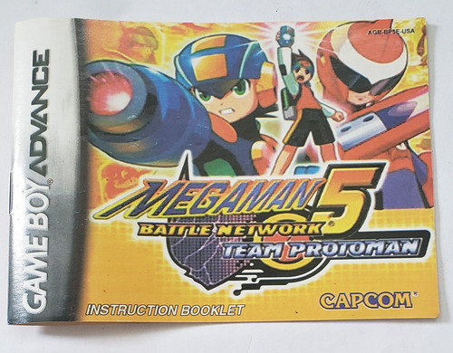Megaman 5 Battlenetwork Team Protoman Gameboy Advance Re-pro (Usado)