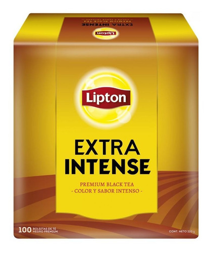 Lipton Té Negro Extra Intense 100 Bolsitas