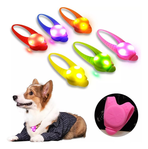 Colgante Placa Luz Led Para Perros Y Gatos Antiperdida 