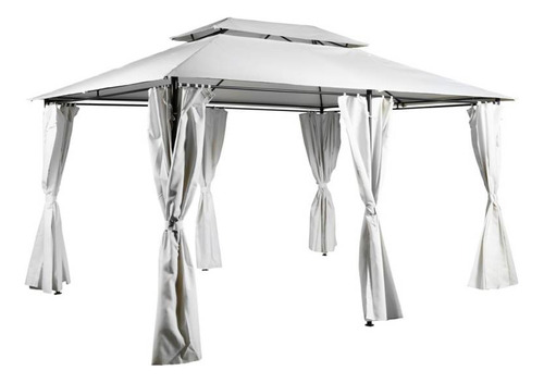 Toldo Pergola  Romana 3x4m Con Cortinas 