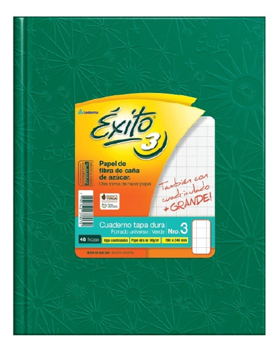 Cuaderno Éxito E3 Forrado 48 Hojas Rayado Escolar 19x24