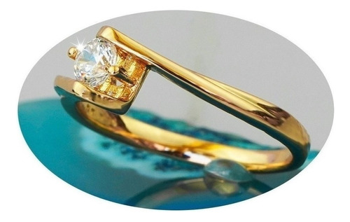 Anillo Compromiso Oro 18k Corazón Amor Dama Mujer Fino Estio