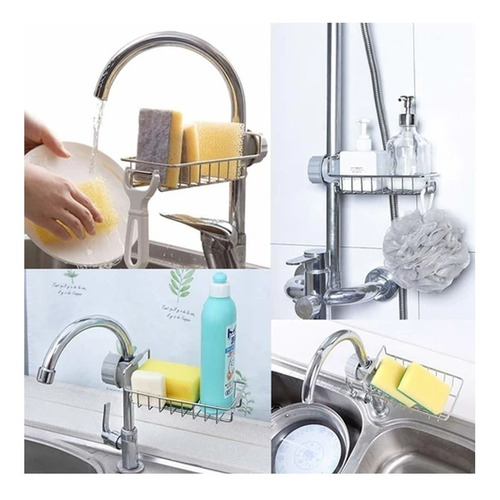 Imagen 8 de 8 de Organizador Cocina Soporte Esponja Multiuso