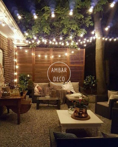 Imagen 2 de 10 de 10 Metros Guirnalda De Luces Jardin Terraza Exterior Calidas