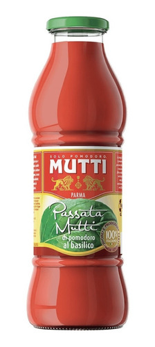 Pure De Tomate Italiano Passata Con Basilico Mutti 700 Gr. 