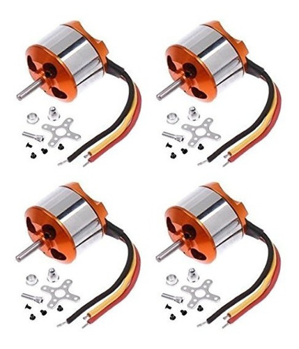 4 Pcs A2212 13t 1000kv Outrunner De Motor Sin Escobillas Par