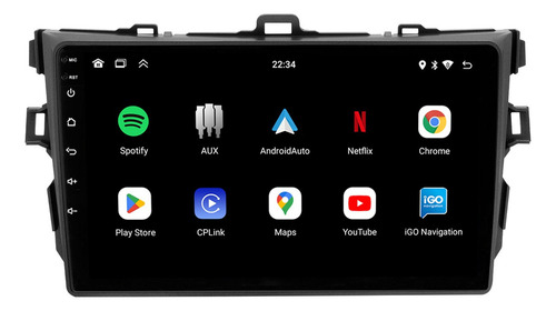 Central Multimidia Toyota Corolla 2009 A 2013 Android 13 9p