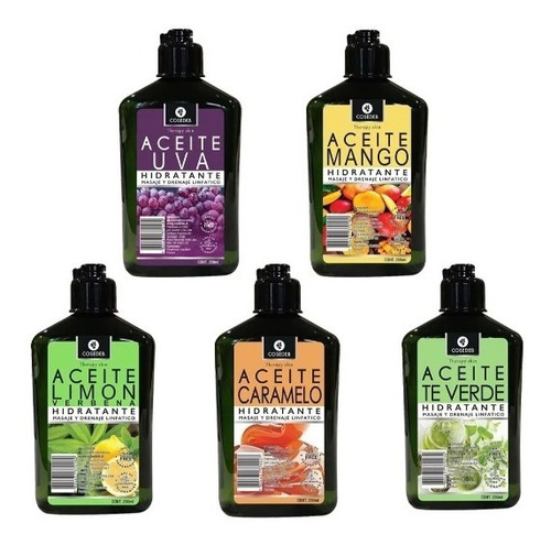 Imagen 2 de 2 de Pack 11 Aceites De Masajes 250 Ml Variedad De Aromas