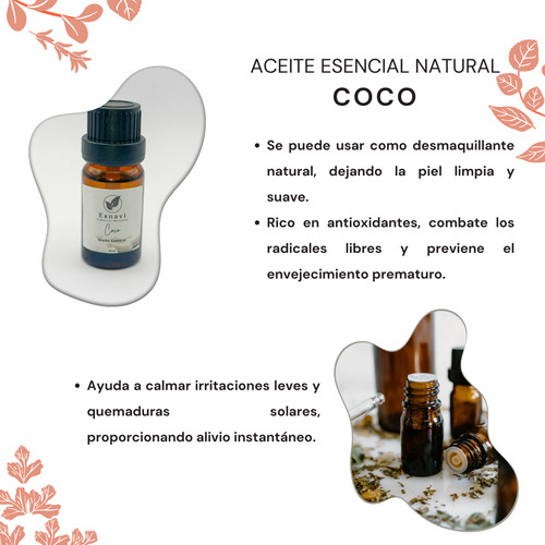 Aceite Esencial De Coco Natural 10ml