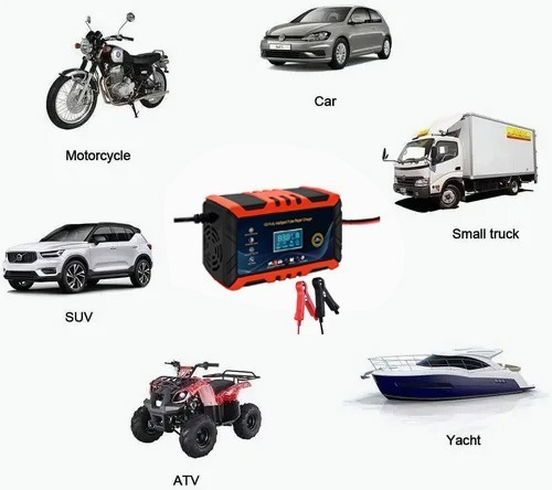 Imagen 7 de 10 de Cargador Inteligente Para Baterias 12v 6a De Auto Moto