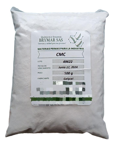 Cmc Carboximentil  Celulosa 500 Gr - L a $31000
