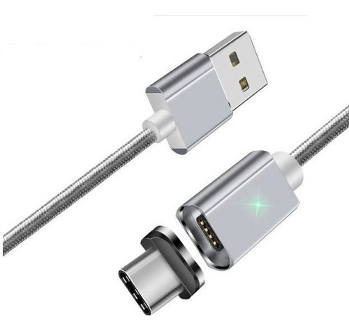 Cable Usb Tipo C Magnético Luz Led Carga Rápida Y Datos 2mts