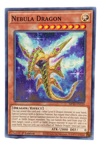 Yugioh Tcg Nebula Dragon Original Konami