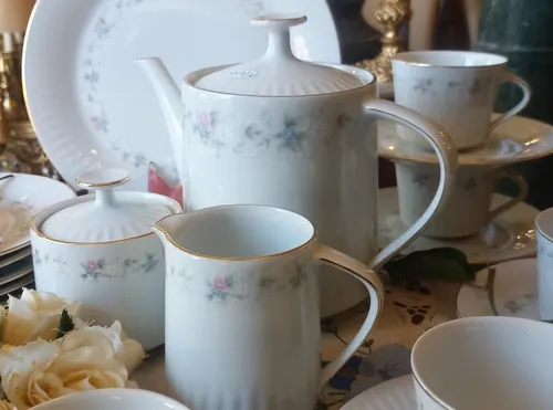 Antigua Vajilla Porcelana Tsuji 22 Pzas Impecables N597 (Usado)