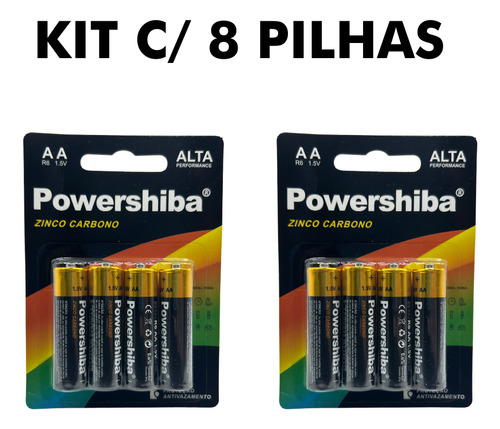 8 Pilhas Aa De Alta Performance Powershiba