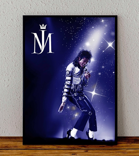 Cuadro 33x48 Poster Enmarcado Michael Jackson Rey Del Pop