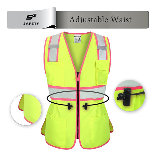 Hi Vis - Chaleco De Seguridad Para Mujer, Chaleco De Constru