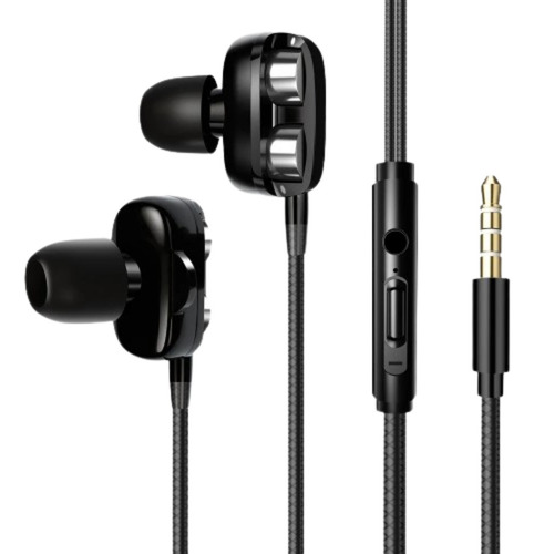 Kit 2und Phone Black Rck Com Fio - Qualidade Extrema Bass Cor Preto - Qualidade Premium Luz Sem Luz