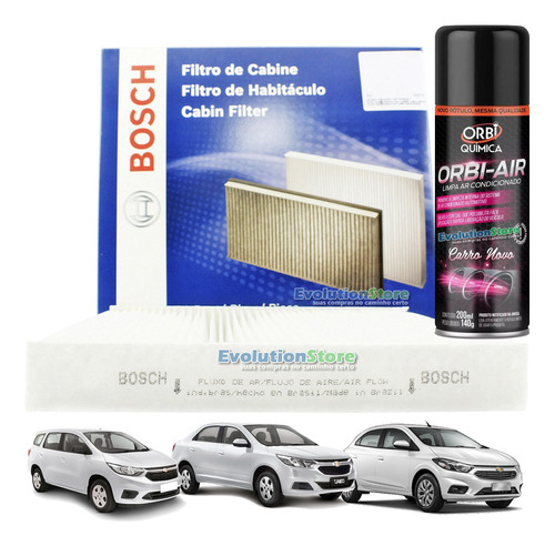 Filtro Ar Condicionado Spin Cobalt Cruze Onix + Higienizador