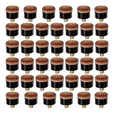 Winorda 40 Pieces 13mm Screw On Cue Tips Hard Leather Po Ssb