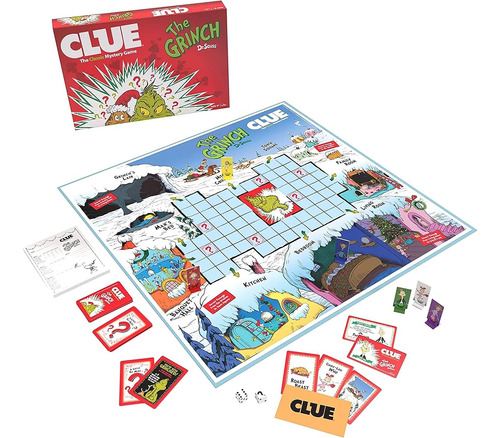 Juego De Mesa Clásico Clue The Grinch Dr. Seuss Importado