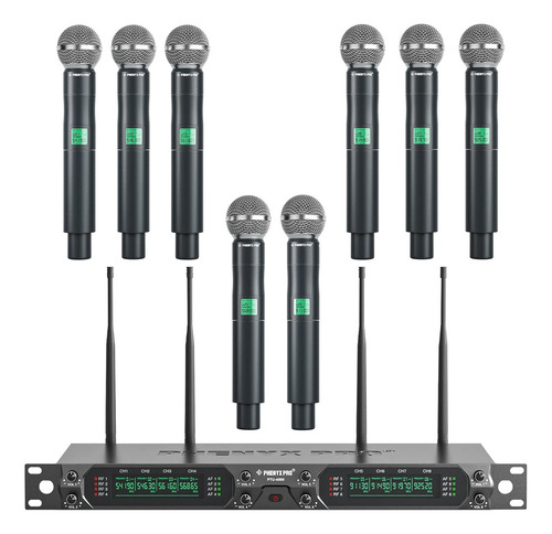 Sistema de microfone sem fio Phenyx Pro, 8 canais