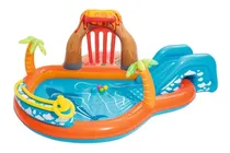 Comprar Pileta Tobogan Lanza Agua Pelotero Inflable Bestway - Rex Color Volcán