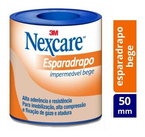 Esparadrapo Impermeavel Nexcare Bege 50mm X 3m