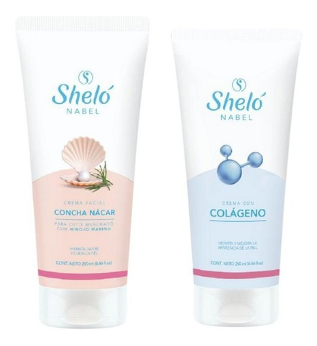 Crema Facial Concha Nácar + Crema Con Colágeno Shelo